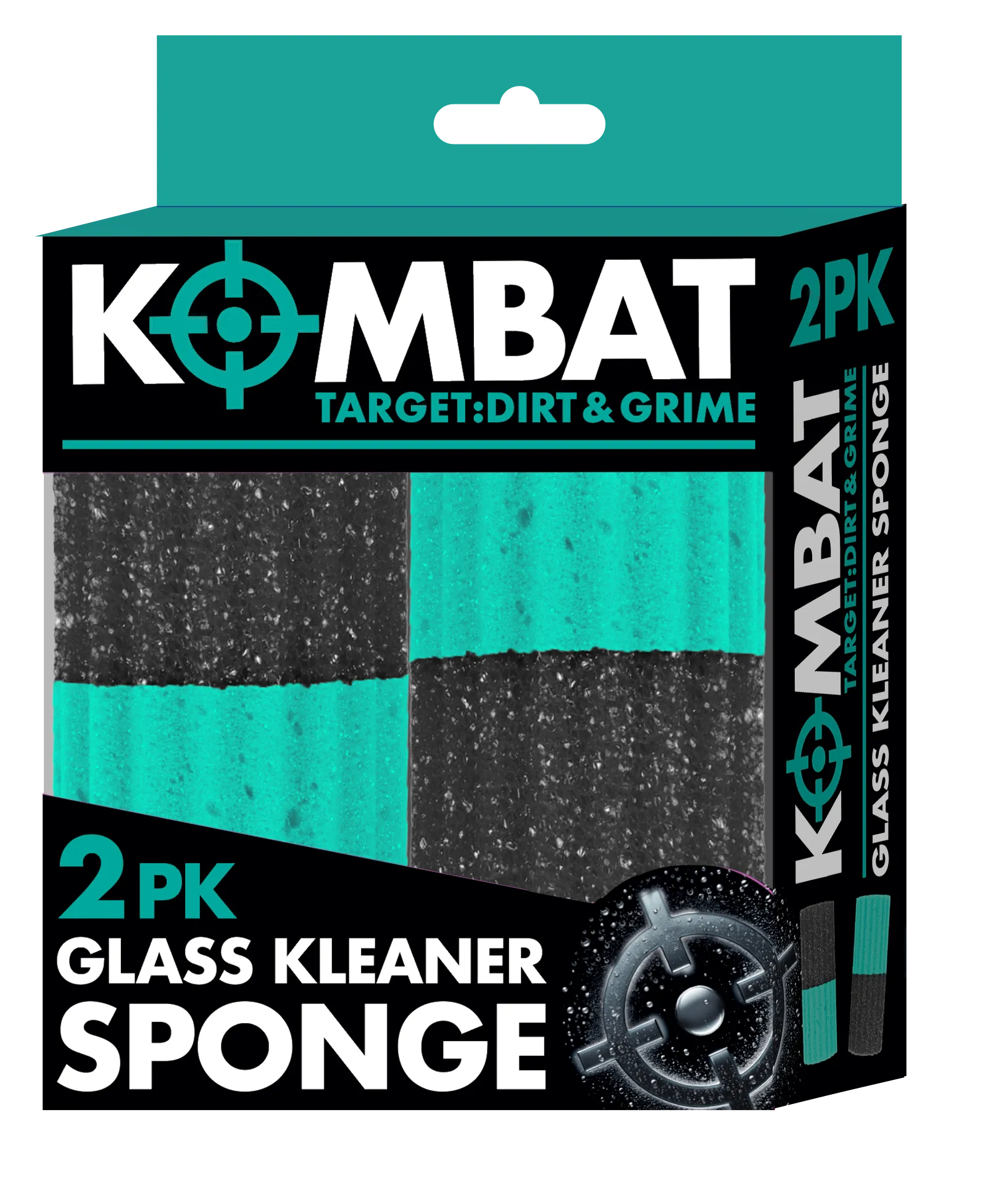 GLASS KLEANER SPONGE TEAL